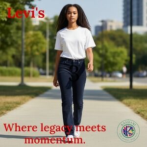 Levi's Low Pro Corduroy Pants Black 29x30 | Women's Mid‎ Rise Straight Leg